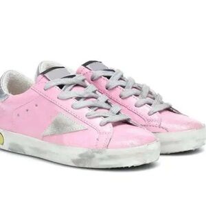 Golden Goose Pink and Silver Sneakers